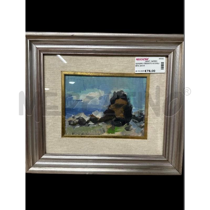 QUADRO FIRMATO SCOGLIERA 20X15 | Mercatino dell'Usato Carrara 1