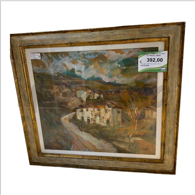 QUADRO FIRMATO STRADA DI PAESE 80X90 | Mercatino dell'Usato Carrara 1
