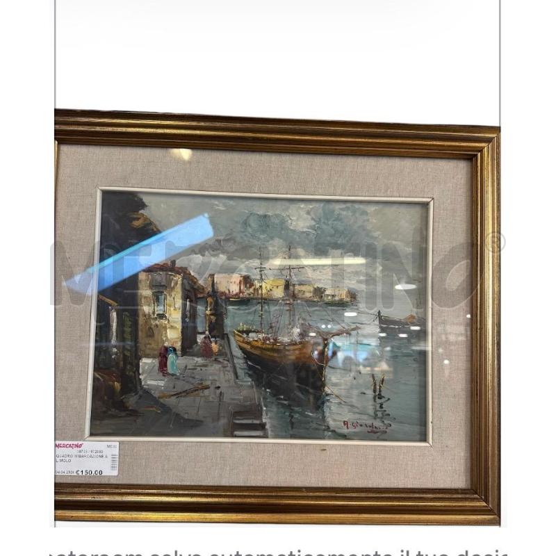 QUADRO IMBARCAZIONE AL MOLO | Mercatino dell'Usato Carrara 1