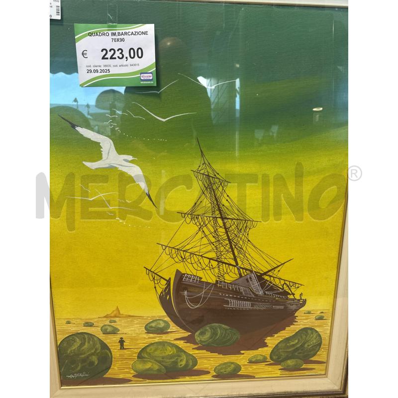 QUADRO IM,BARCAZIONE 70X90 | Mercatino dell'Usato Carrara 1