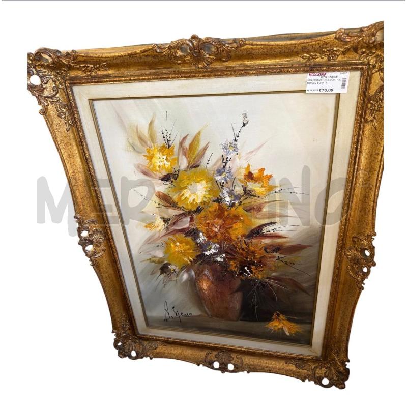 QUADRO NATURA MORTA CORNICE DORATA | Mercatino dell'Usato Carrara 1