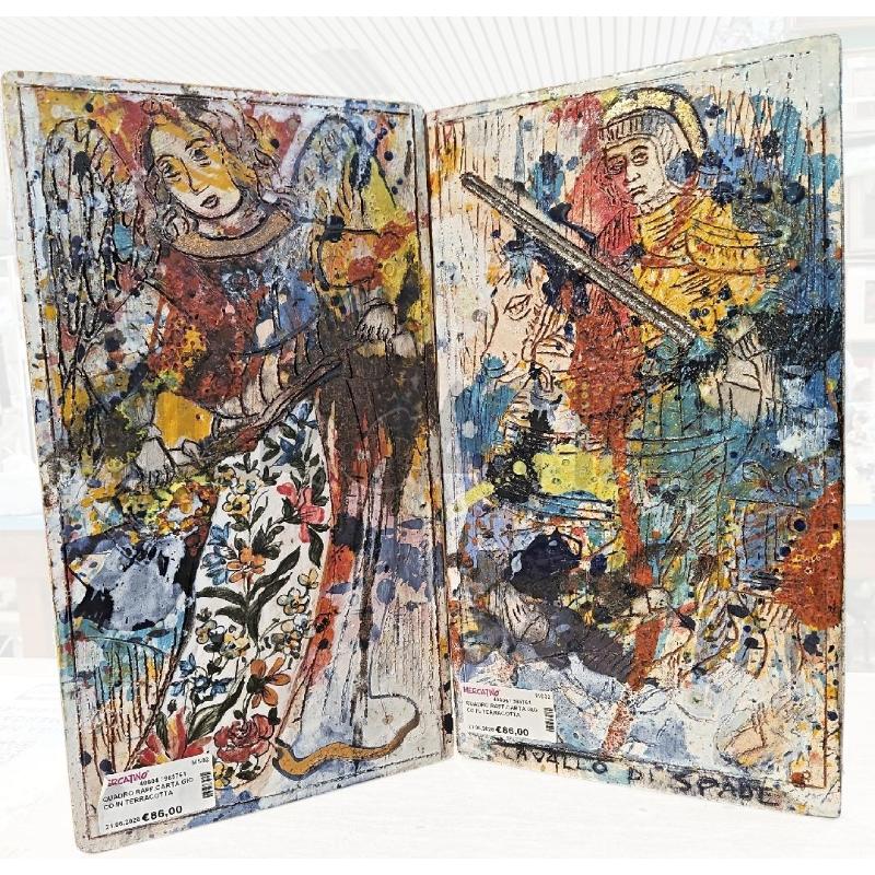 QUADRO RAFF.CARTA GIOCO IN TERRACOTTA | Mercatino dell'Usato Carrara 1
