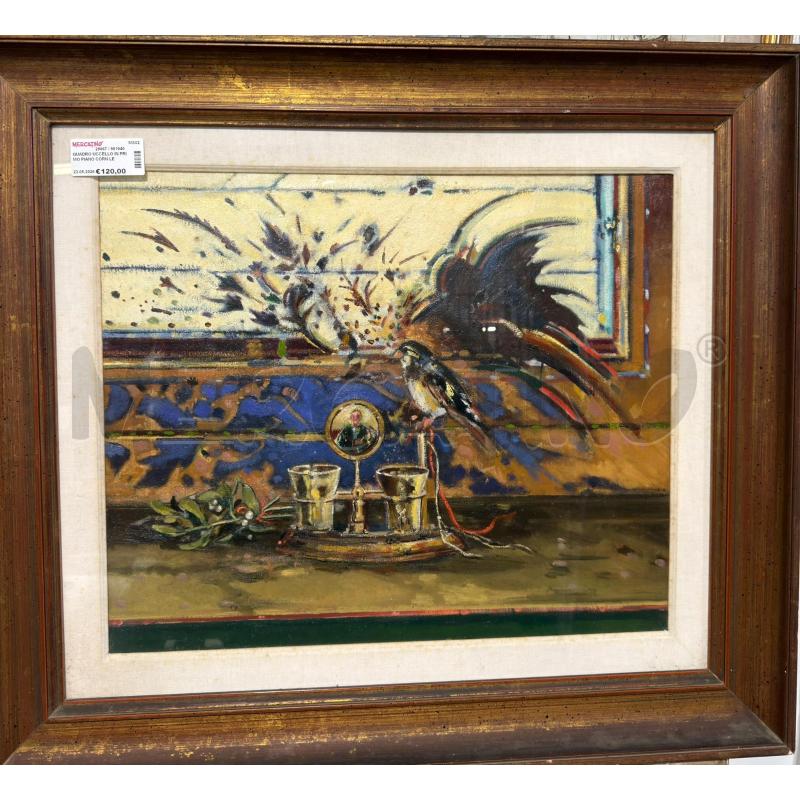 QUADRO UCCELLO IN PRIMO PIANO CORN LEGNO | Mercatino dell'Usato Carrara 1