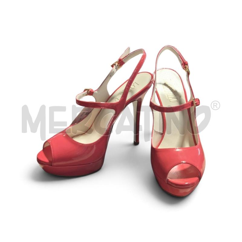 SCARPE DONNA LORIBLU TACCO OPENTOE ROSA CORALLO | Mercatino dell'Usato Carrara 1