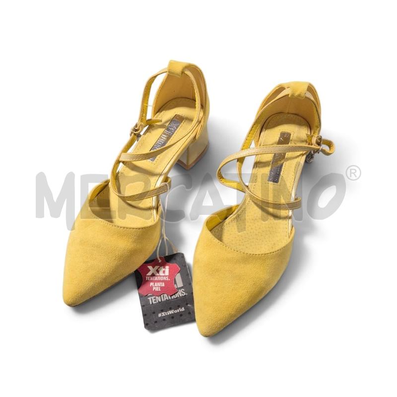SCARPE DONNA XTI TENTATIONS TACCO BASSO PUNTA GIALLE SCAM | Mercatino dell'Usato Carrara 1