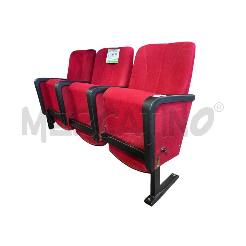 SEDIE PZ. 3 DA CINEMA IMBOT.ROSSE | Mercatino dell'Usato Carrara 1