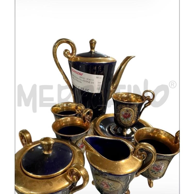 SERVIZIO COLAZIONE DA 4 BLU PIEDINI | Mercatino dell'Usato Carrara 1