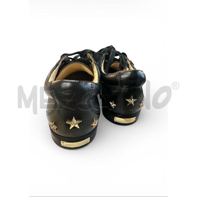 SNEAKERS DONNA JIMMY CHOO NERE PELLE BORCHIETTE STELLE | Mercatino dell'Usato Carrara 3