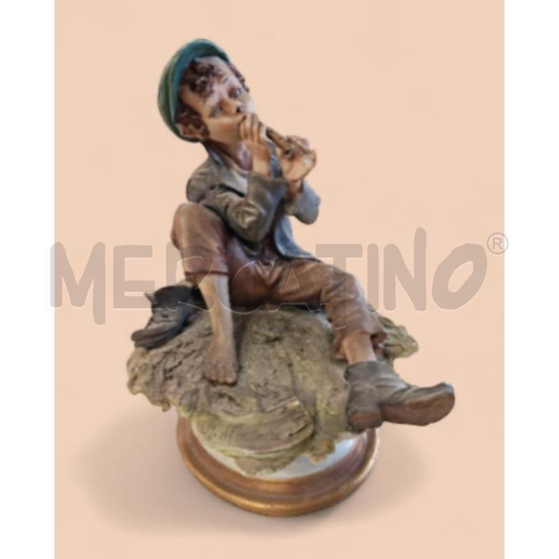 STATUINA CAPODIMONTE RAGAZZO CON FLAUTO | Mercatino dell'Usato Carrara 1