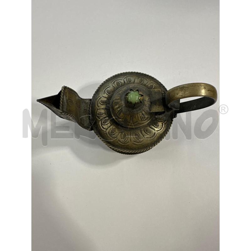TEIERA MINI  OTTONE CON PIETRA GIADA | Mercatino dell'Usato Carrara 2