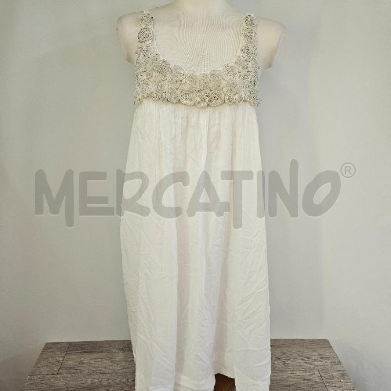 ABITO DONNA TWIN SET BIANCO FIORI STOFFA | Mercatino dell'Usato Casoria 1