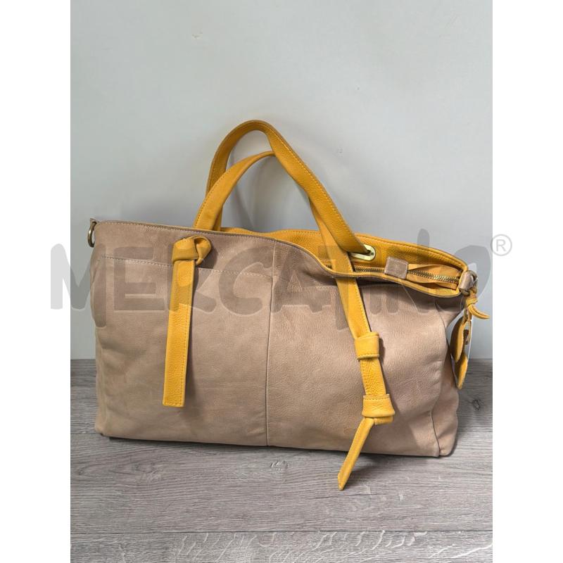 BORSA DONNA OULICATI BEIGE GIALLO | Mercatino dell'Usato Casoria 1