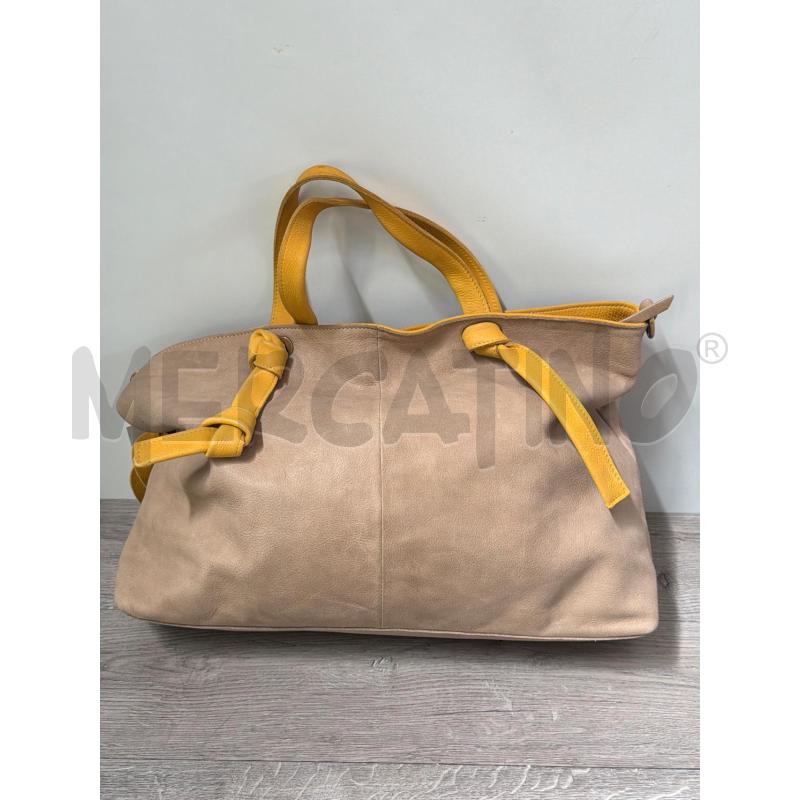 BORSA DONNA OULICATI BEIGE GIALLO | Mercatino dell'Usato Casoria 2