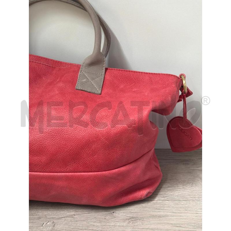 BORSA DONNA PULICATI ROSA GRIGIO | Mercatino dell'Usato Casoria 3
