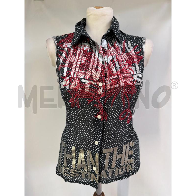 CAMICIA DONNA PIANURA NERO ROSSO | Mercatino dell'Usato Casoria 1