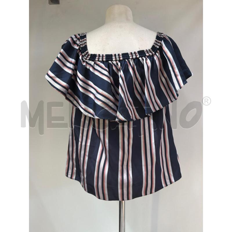 CAMICIA DONNA  PINKO BLU RIGO BIANCO | Mercatino dell'Usato Casoria 3