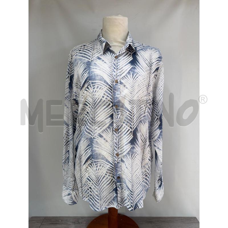 CAMICIA UOMO YES ZEE BIANCO FOGLIE | Mercatino dell'Usato Casoria 1