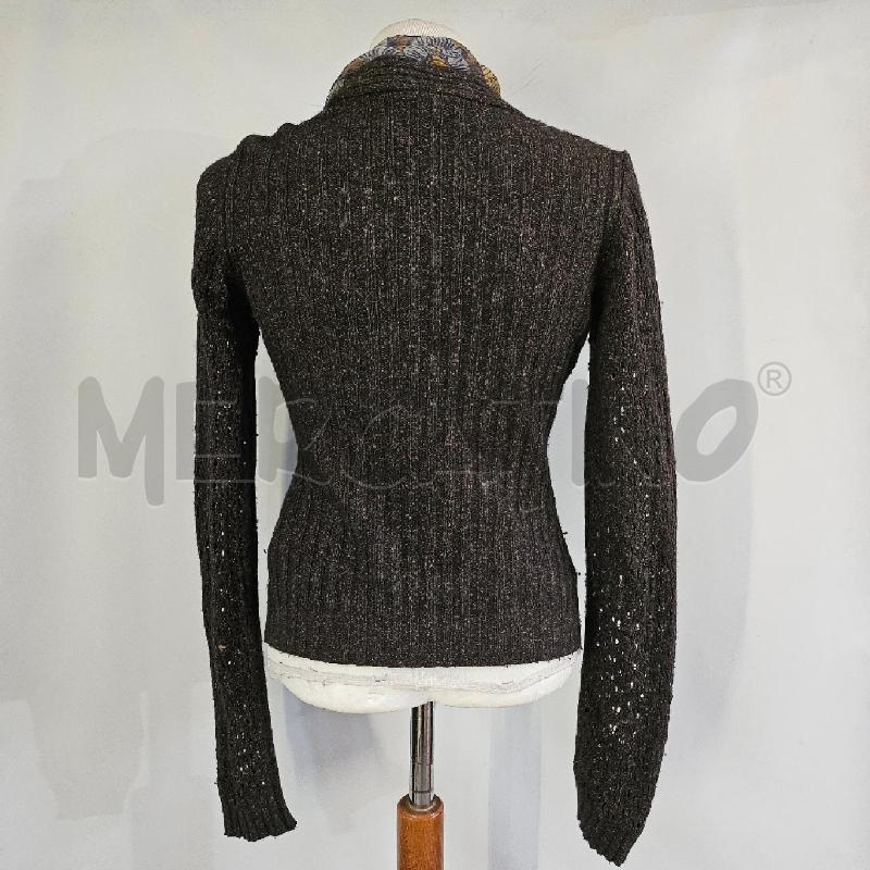 CARDIGAN DONNA TRAFORATO MARRONE | Mercatino dell'Usato Casoria 3