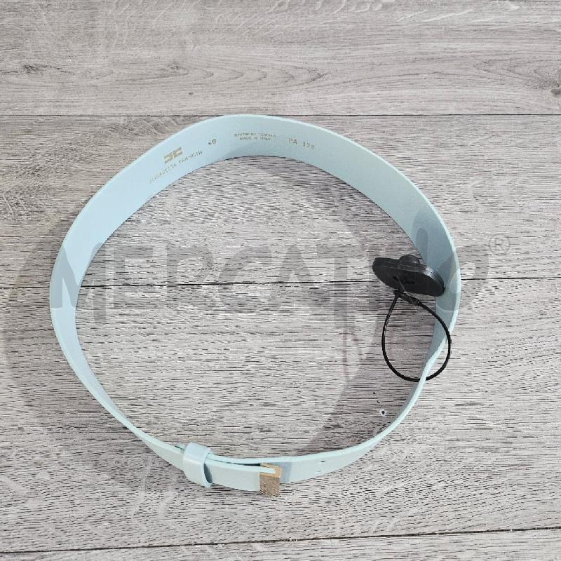 CINTURA PELLE  ELISABETTA FRANCHI CELESTE | Mercatino dell'Usato Casoria 1