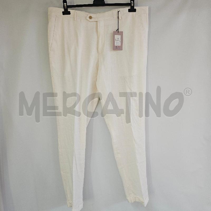 PANTALONE UOMO  CONSORTI BIANCO LINO | Mercatino dell'Usato Casoria 1