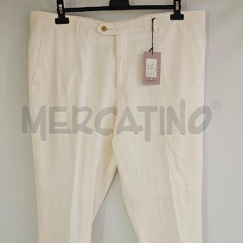 PANTALONE UOMO  CONSORTI BIANCO LINO | Mercatino dell'Usato Casoria 2
