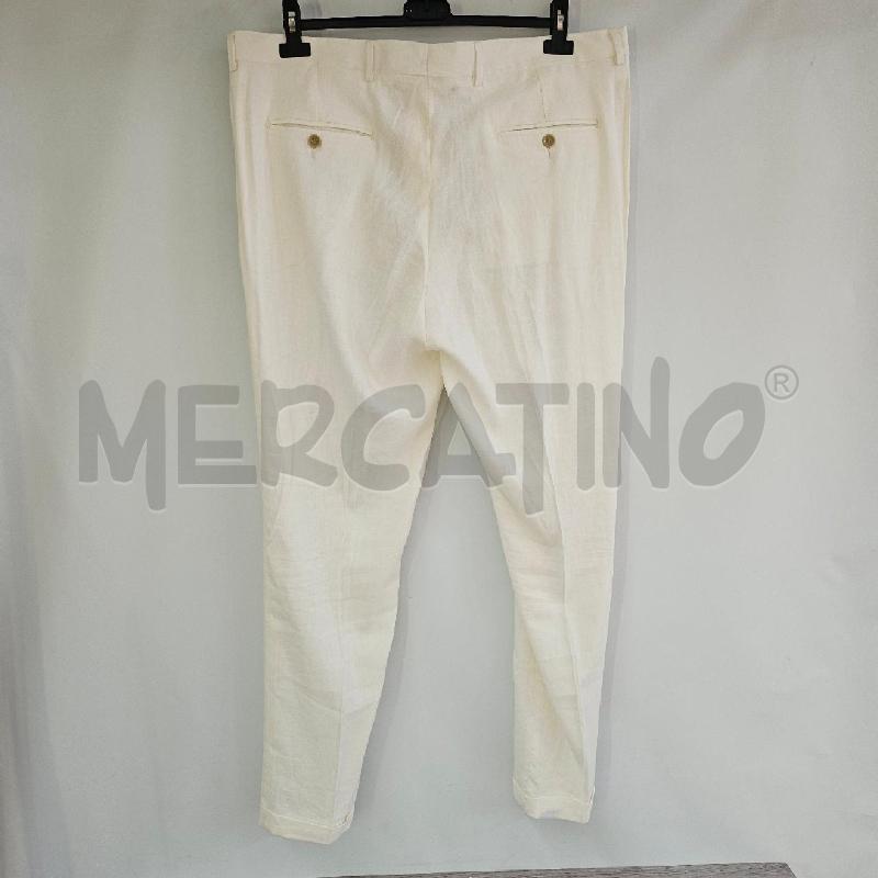 PANTALONE UOMO  CONSORTI BIANCO LINO | Mercatino dell'Usato Casoria 3