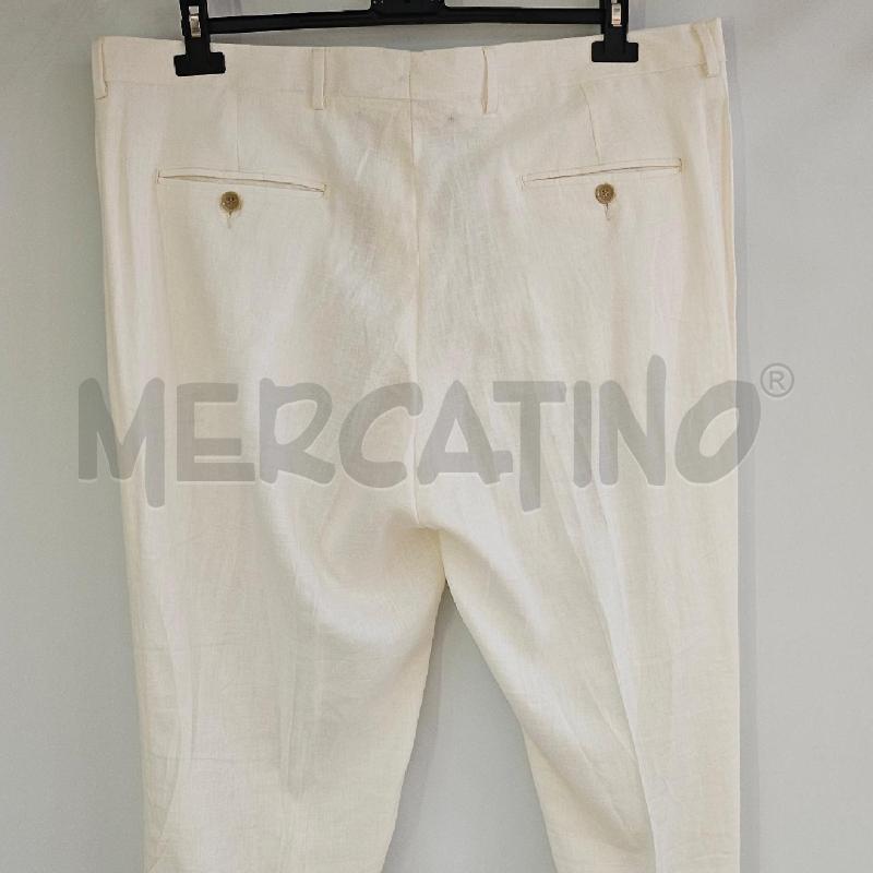 PANTALONE UOMO  CONSORTI BIANCO LINO | Mercatino dell'Usato Casoria 4