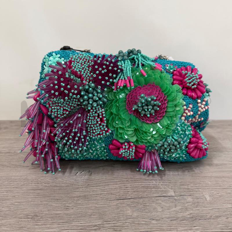 POCHETTE S ZARA CORALLINI VERDE FUXIA | Mercatino dell'Usato Casoria 1