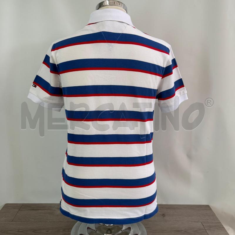 POLO UOMO TOMMY H RIGHE BIANCO BLU | Mercatino dell'Usato Casoria 4