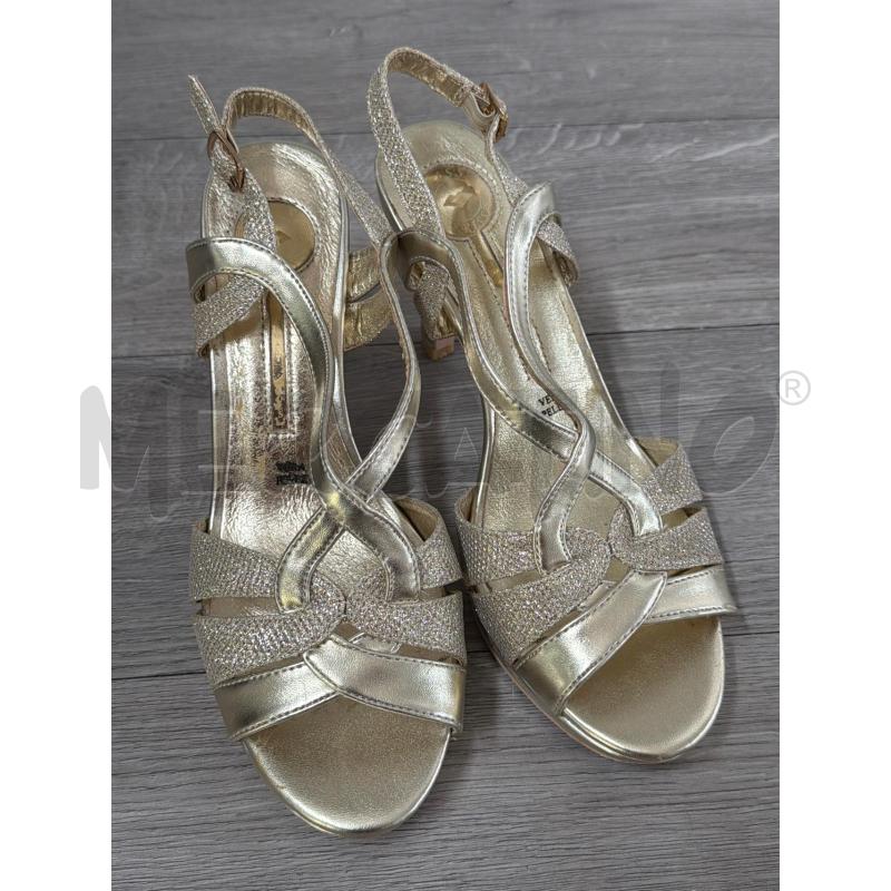 SANDALI DONNA DORATO TACCO | Mercatino dell'Usato Casoria 5