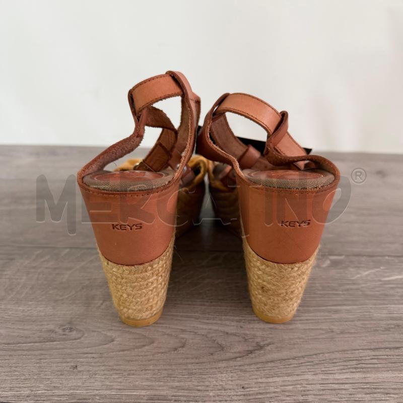 SANDALI DONNA KEYS CUOIO ZEPPA | Mercatino dell'Usato Casoria 3