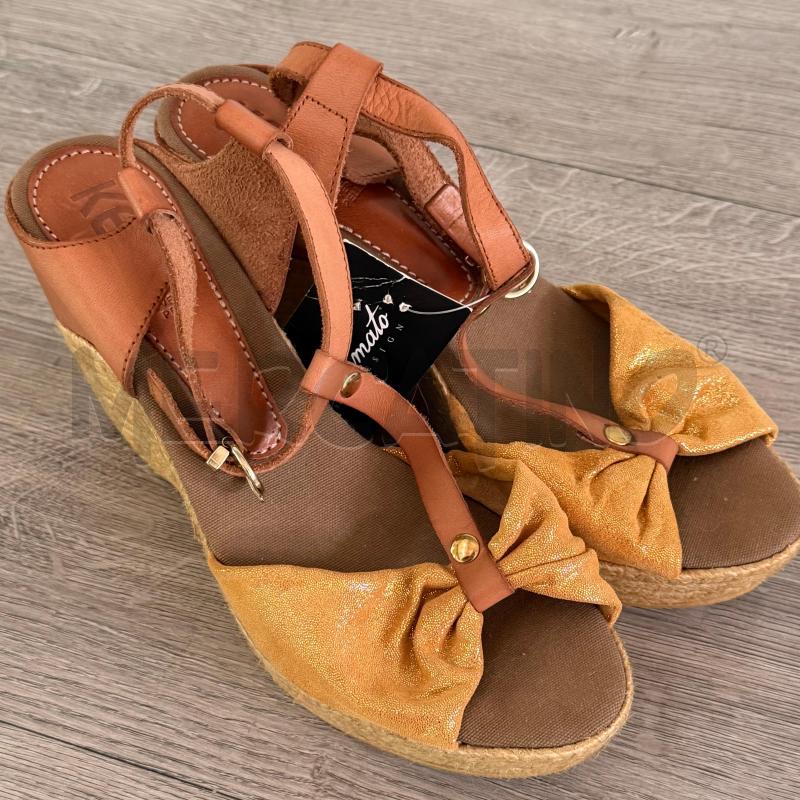 SANDALI DONNA KEYS CUOIO ZEPPA | Mercatino dell'Usato Casoria 4