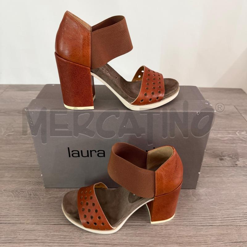 SANDALI DONNA LAURA BELLARIVA CUOIO | Mercatino dell'Usato Casoria 1