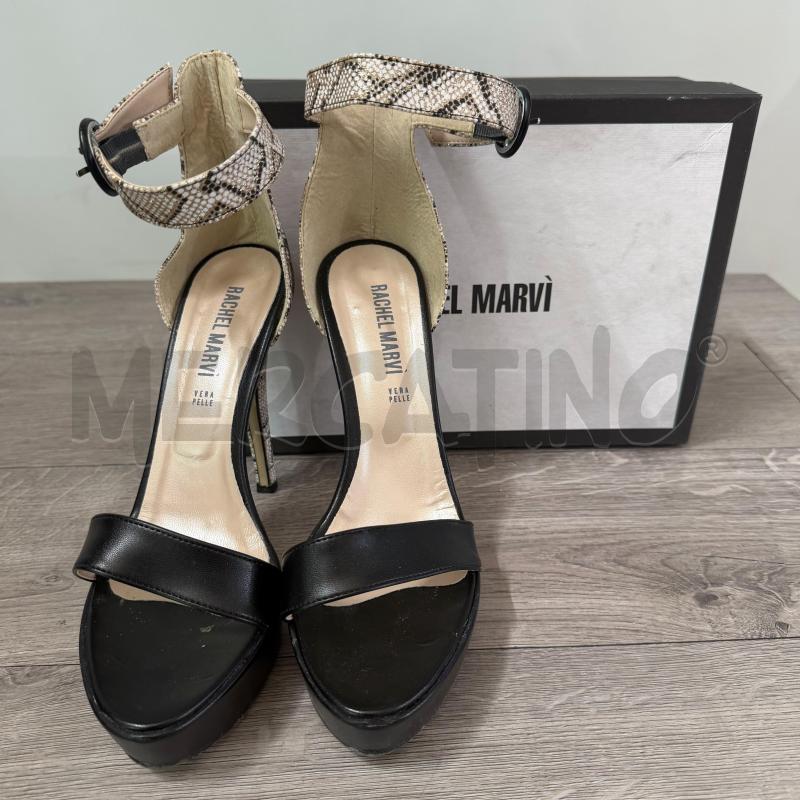 SANDALI DONNA RACHEL MARVÌ NERO PITONATO  | Mercatino dell'Usato Casoria 1