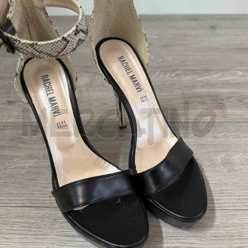 SANDALI DONNA RACHEL MARVÌ NERO PITONATO  | Mercatino dell'Usato Casoria 4