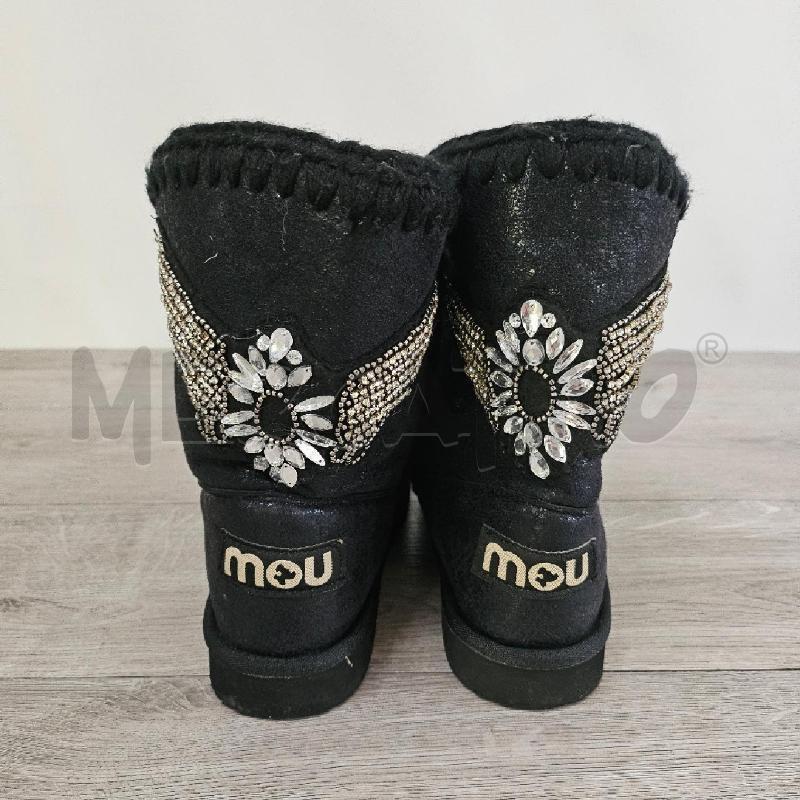 STIVALI DONNA  MOU NERO CON STRASS | Mercatino dell'Usato Casoria 3