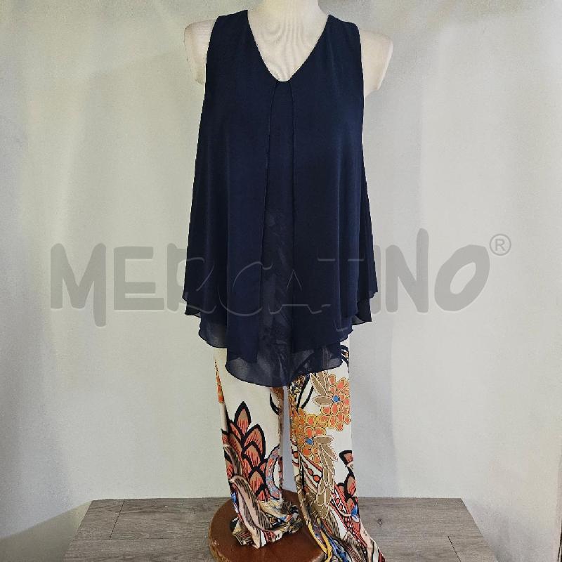 TUTA DONNA OLGA DAMIANI BLU FIORI | Mercatino dell'Usato Casoria 1