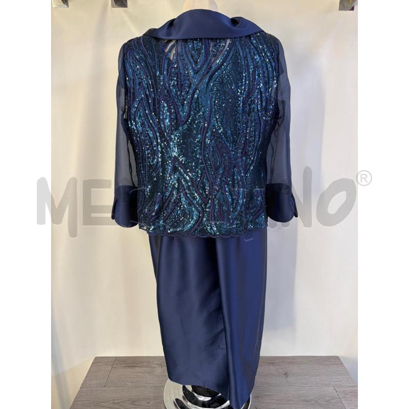 VESTITO DONNA +GIACCA CERIMONIA BLU PAILETTE | Mercatino dell'Usato Casoria 3