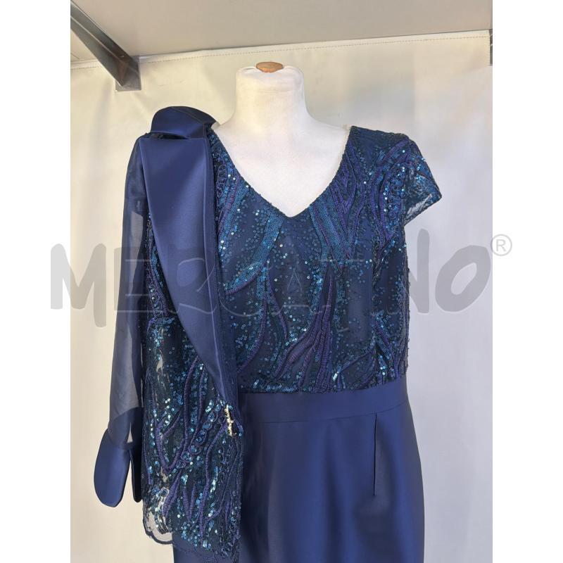VESTITO DONNA +GIACCA CERIMONIA BLU PAILETTE | Mercatino dell'Usato Casoria 4