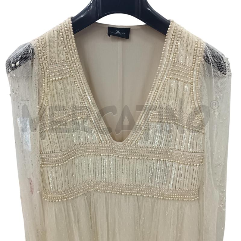 ABITO DONNA ELISABETTA FRANCHI PANNA PERLINE | Mercatino dell'Usato Napoli 2