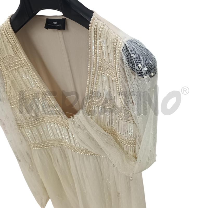 ABITO DONNA ELISABETTA FRANCHI PANNA PERLINE | Mercatino dell'Usato Napoli 4