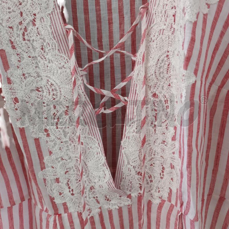 ABITO DONNA ERMANNO SCERVINO RIGO ROSSO E BIANCO | Mercatino dell'Usato Napoli 4