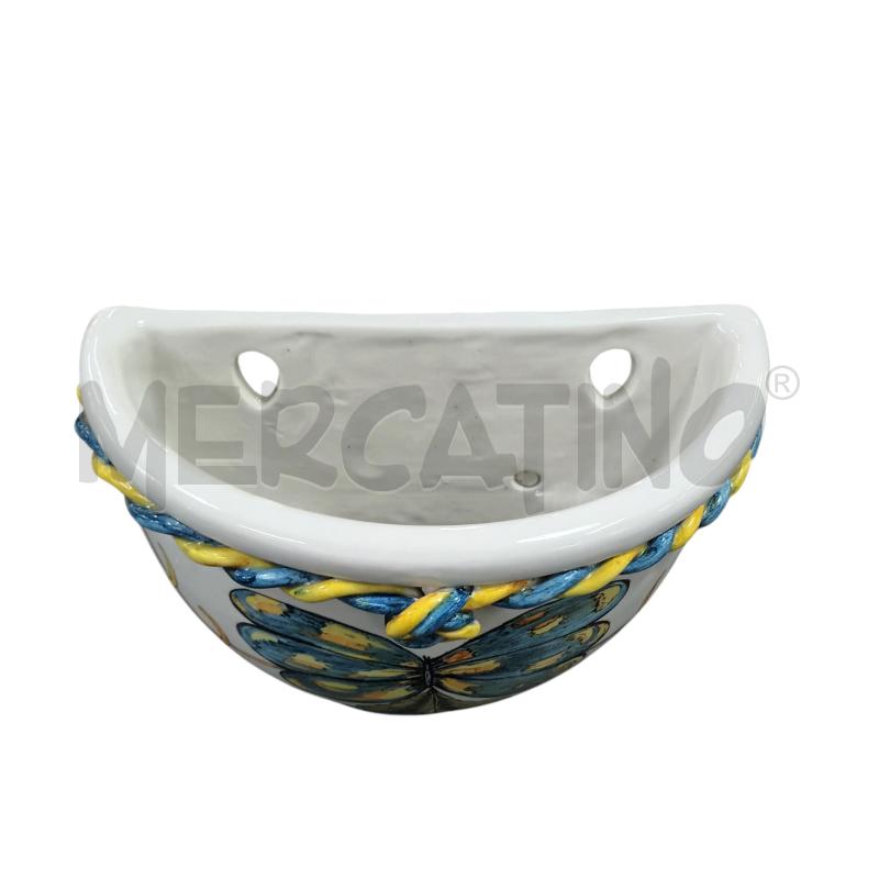 BASE X APPLIQUE SMALTATA BIANCA BLU FARFALLA | Mercatino dell'Usato Napoli 2