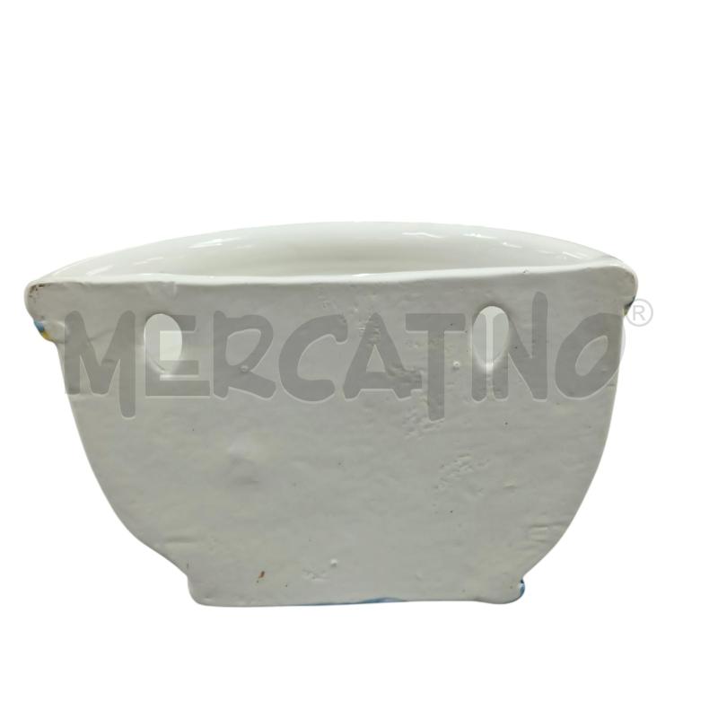 BASE X APPLIQUE SMALTATA BIANCA BLU FARFALLA | Mercatino dell'Usato Napoli 3
