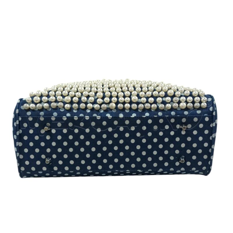 BORSA DONNA MIA BAG BLU PALLINI BIANCHI | Mercatino dell'Usato Napoli 3