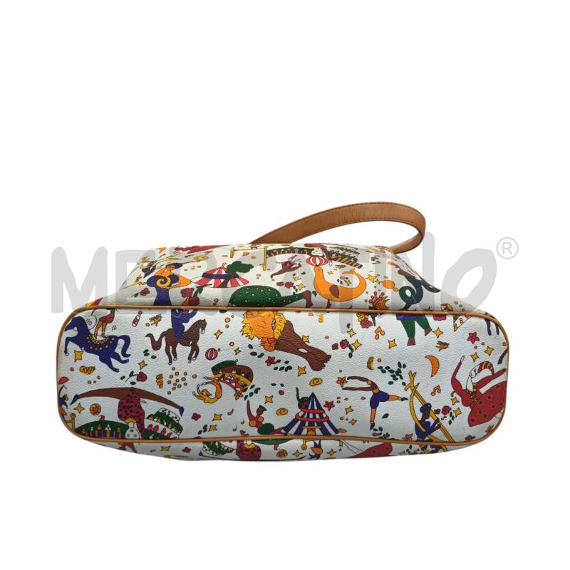 BORSA DONNA PIERO GUIDI BIANCA PERSONAGGI MANICI PELLE | Mercatino dell'Usato Napoli 2