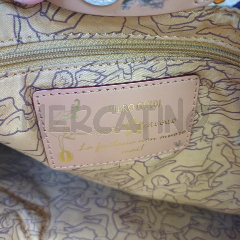 BORSA DONNA PIERO GUIDI BIANCA PERSONAGGI MANICI PELLE | Mercatino dell'Usato Napoli 4