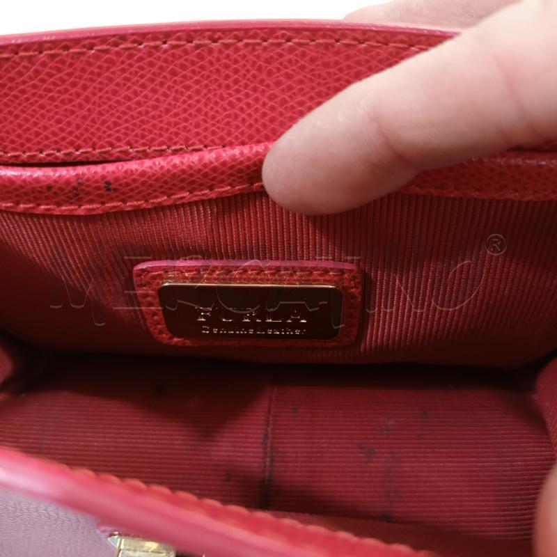 BORSETTA DONNA FURLA ROSSA E DORATA | Mercatino dell'Usato Napoli 5