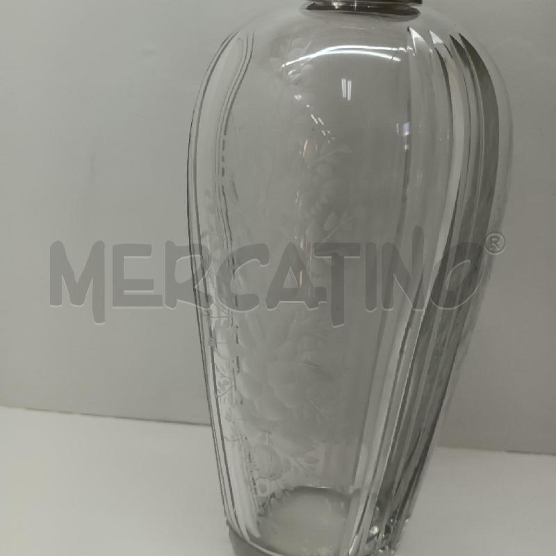 BOTTIGLIA VETRO STELO FOGLIE FIORI COLLO INSERTO | Mercatino dell'Usato Napoli 1