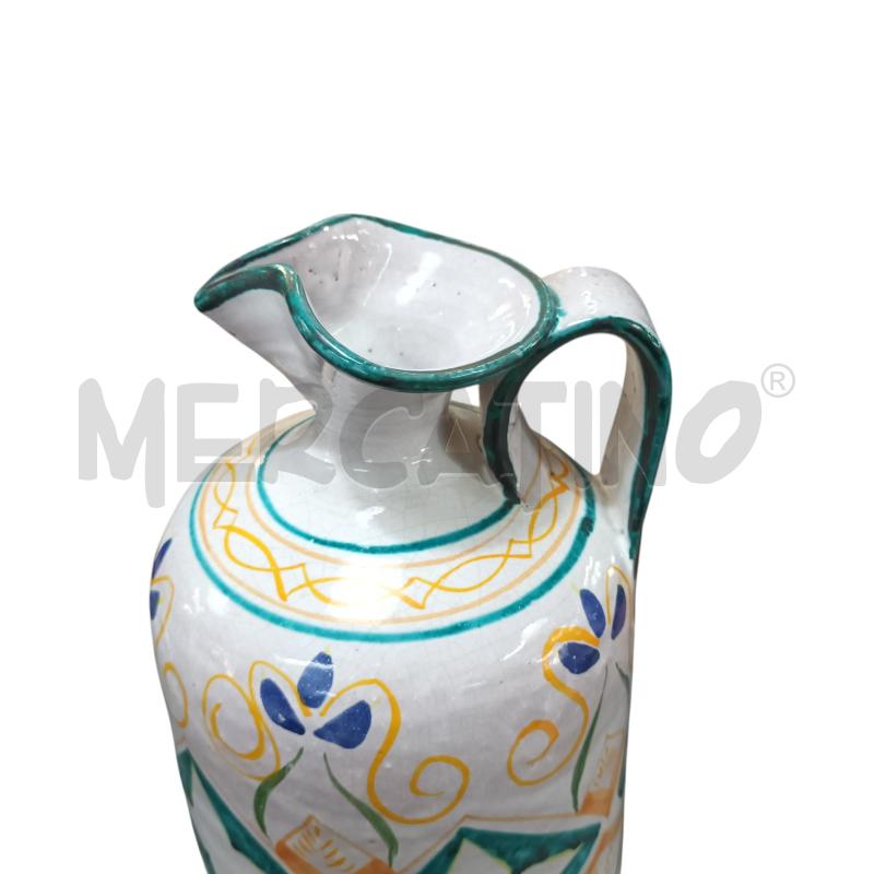 BROCCA TERRACOTTA SMALTATA BIANCA VERDE | Mercatino dell'Usato Napoli 3